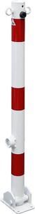 undefined, Absperrpfosten, Ø 60 mm, weiß / rot klappbar mit 2 Ösen, Schake Absperrpfosten, Ø 60 mm, weiß / rot, klappbar, mit 2 Ösen