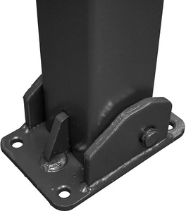 undefined, Absperrpfosten, 70 x 70 mm, Eisenglimmer klappbar mit Profilzylinder ohne Öse, Schake Absperrpfosten, 70 x 70 mm, Eisenglimmer, klappbar mit Profilzylinder, ohne Öse