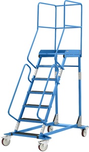 EUROKRAFT, EUROKRAFT Mobile Podestleiter PREMIUM Riefengummi-Stufeneinlagen 7 Stufen, eurokraft pro Mobile Podestleiter, Riefengummi-Stufeneinlage, 7 Stufen