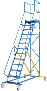 EUROKRAFT, EUROKRAFT Mobile Podestleiter PREMIUM Riefengummi-Stufeneinlagen 13 Stufen, eurokraft pro Mobile Podestleiter, Riefengummi-Stufeneinlage, 13 Stufen
