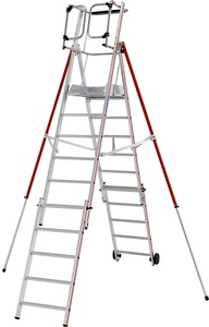 HYMER, HYMER Alu-Plattformleiter Teleskop-Ausführung 10 Sprossen inkl. Plattform, HYMER Alu-Plattformleiter, Teleskop-Ausführung, 6 - 10 Sprossen inkl. Plattform