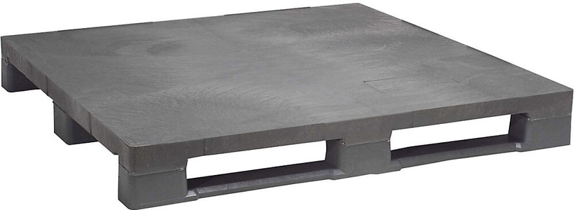EUROKRAFT, EUROKRAFT Kufenpalette aus Kunststoff Traglast dynamisch 2500 kg, LxB 1200 x 1000 mm grau, ratioform Kunststoff-Kufenpalette, LxB 1200 x 1000 mm, mit Stahlverstärkung, grau, ab 10 Stk