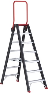 Altrex, Altrex Sicherheits-Stehleiter beidseitig begehbar 2 x 7 Stufen, Altrex Sicherheits-Stehleiter, beidseitig begehbar, 2 x 7 Stufen