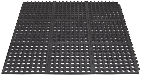 undefined, Yoga-Matte NBR Allround, HxBxT 15 x 900 x 900 mm schwarz, gelochte Oberfläche, Arbeitsplatzmatte, Allroundmatte Yoga Octa Oil, schwarz, gelochte Oberfläche