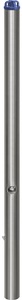 undefined, Edelstahl-Sperrpfosten Ø 60 mm, Kettenkopf zum Einbetonieren, mit Bodenhülse, Dreikantverschluss, Edelstahl-Sperrpfosten, mit Kettenkopf, zum Einbetonieren mit Bodenhülse, Ø 60 mm, Dreikantverschluss