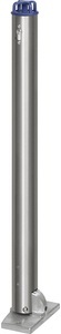undefined, Edelstahl-Sperrpfosten Ø 76 mm, Kettenkopf zum Aufdübeln, klappbar, Profilzylinder, Edelstahl-Sperrpfosten, mit Kettenkopf, zum Aufdübeln, Ø 76 mm, klappbar, Profilzylinder