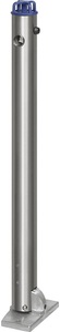 undefined, Edelstahl-Sperrpfosten Ø 76 mm, Kettenkopf zum Aufdübeln, klappbar, Dreikantverschluss, Edelstahl-Sperrpfosten, mit Kettenkopf, zum Aufdübeln, Ø 76 mm, klappbar, Dreikantverschluss