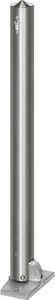 undefined, Edelstahl-Sperrpfosten Ø 76 mm, Spitzkopf zum Aufdübeln, klappbar, Profilzylinder, Edelstahl-Sperrpfosten, mit Spitzkopf, zum Aufdübeln, Ø 76 mm, klappbar, Profilzylinder