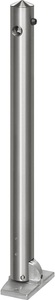 undefined, Edelstahl-Sperrpfosten Ø 76 mm, Spitzkopf zum Aufdübeln, klappbar, Dreikantverschluss, Edelstahl-Sperrpfosten, mit Spitzkopf, zum Aufdübeln, Ø 76 mm, klappbar, Dreikantverschluss