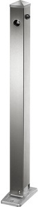 undefined, Edelstahl-Sperrpfosten 70 x 70 mm, Spitzkopf zum Aufdübeln, klappbar, Dreikantverschluss, Edelstahl-Sperrpfosten, mit Spitzkopf, zum Aufdübeln, 70 x 70 mm, klappbar, Dreikantverschluss