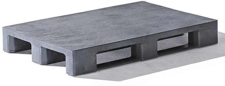 undefined, EURO-Kunststoffpalette ohne Rand, Oberdeck geschlossen anthrazit, ratioform EURO-Kunststoffpalette, ohne Rand, Oberdeck geschlossen, anthrazit, ab 10 Stk