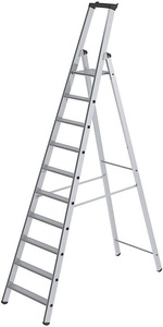 EUROKRAFT, EUROKRAFT Stufen-Stehleiter, einseitig Standard-Ausführung 10 Stufen, eurokraft pro Stufen-Stehleiter, einseitig, Standard-Ausführung, 10 Stufen