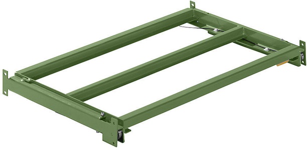 Lista, Lista Auszugrahmen BxT 1290 x 860 mm, Fachlast 1000 kg, 65% ausziehbar resedagrün, LISTA Auszugrahmen, BxT 1290 x 860 mm, Fachlast 1000 kg, 65% ausziehbar, resedagrün