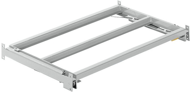 Lista, Lista Auszugrahmen BxT 1290 x 860 mm, Fachlast 1000 kg, 65% ausziehbar lichtgrau, LISTA Auszugrahmen, BxT 1290 x 860 mm, Fachlast 1000 kg, 65% ausziehbar, lichtgrau