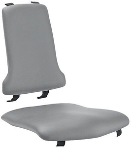 undefined, Polster für Arbeitsstühle Kunstleder grau, bimos Polster für Arbeitsstühle, Kunstleder, grau