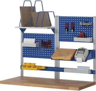 RAU, RAU System-Stützensatz 4 System-Stützen für Werktisch-Breite 1500 mm, RAU System-Stützensatz, 4 System-Stützen, für Werktisch-Breite 1500 mm