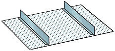 Lista, Lista Einteilungs-Set für Schubladenmaße 459 x 459 mm Aluminium 2 Trennwände, Fronthöhe 200 mm, LISTA Einteilungs-Set für Schubladenmaße 459 x 459 mm, Aluminium, 2 Trennwände, Fronthöhe 200 mm