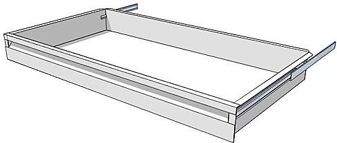 undefined, Schublade für Regal-Schranksystem Höhe 100 mm für Regaltiefe 500 mm, 