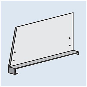 EUROKRAFT, EUROKRAFT Fachteiler für System-Steckregal mit Klemmfuß, Höhe 300 mm für Bodentiefe 300 mm, lichtgrau RAL 7035, eurokraft pro Fachteiler für System-Steckregal, mit Klemmfuß, Höhe 300 mm, für Bodentiefe 300 mm, lichtgrau RAL 7035