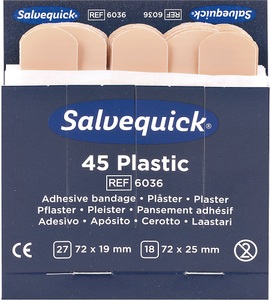 undefined, Refill für SALVEQUICK Pflaster-Strips, wasserfest je 45 Stk VE à 6 Stk, Refill für SALVEQUICK, 6 VE Pflaster-Strips, wasserfest, je 45 Stk, VE à 6 Stk