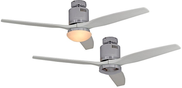 undefined, Deckenventilator AERODYNAMIX Rotorblatt-Ø 1320 mm Lack weiß / Chrom glänzend, 