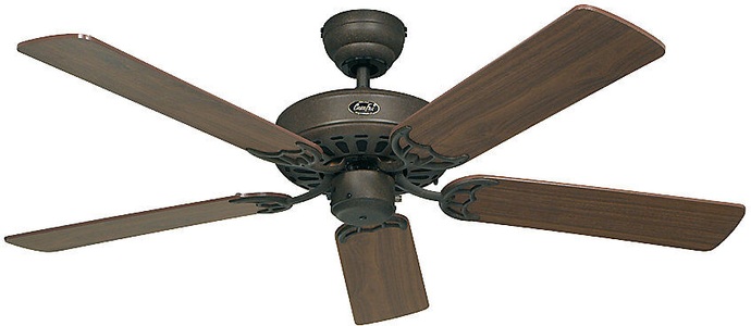 undefined, Deckenventilator CLASSIC ROYAL Rotorblatt-Ø 1030 mm Nussbaum / braun antik / bronze, CasaFan Classic Royal 103 BA Deckenventilator 48 W (Ø x H) 103 cm x 230 mm Braun