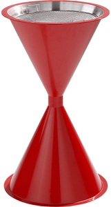 undefined, Kegel-Standascher ohne Dach verkehrsrot, Standascher, aus Kunststoff, rot