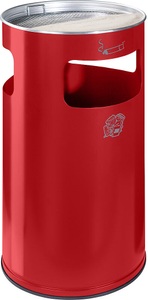 undefined, Kombiascher Volumen 69 l, HxØ 760 x 420 mm, Stahlblech feuerrot, Kombi-Ascher, H 750 mm, rot