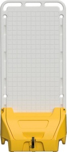 undefined, Mobile Universal-Stellwand mit Deckel, Dichtung, Verschlussriegel gelb, ab 5 Stk, Mobile Service-Station SAFETY POINT, mit abschließbarem Deckel, Dichtung, für Sicherheits-/Schutzprodukte, gelb, ab 5 Stk