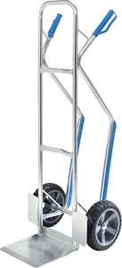 undefined, Aluminium-Sackkarre EASY mit Gleitkufen und fester Schaufel Tragfähigkeit 150 kg, eurokraft basic Aluminium-Sackkarre, Schaufel BxT 300 x 290 mm, mit Gleitkufen