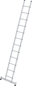 Guenzburger, Guenzburger Anlegeleiter mit Sprossen Profiausführung, Breite 420 mm 12 Sprossen, mit nivello®-Traverse, MUNK Günzburger Steigtechnik 43808 Aluminium Stufen-Stehleiter Arbeitshöhe (max.): 3.5 m 14 kg