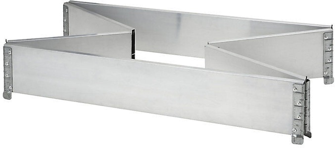 undefined, Aluminium-Aufsatzrahmen, VE 2 Stk für Paletten 1200 x 1000 mm mit 6 Scharnieren, ab 1 VE, ratioform Aluminium-Aufsatzrahmen, VE 2 Stk, für Paletten 1200 x 1000 mm, mit 6 Scharnieren, ab 5 VE
