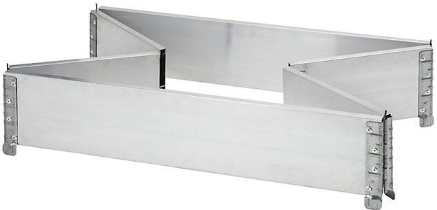 undefined, Aluminium-Aufsatzrahmen, VE 2 Stk für Paletten 1200 x 800 mm mit 6 Scharnieren, ab 5 VE, ratioform Aluminium-Aufsatzrahmen, VE 2 Stk, für Paletten 1200 x 800 mm, mit 6 Scharnieren, ab 5 VE