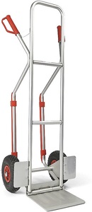 EUROKRAFT, EUROKRAFT Premium-Sackkarre aus Aluminium Modell XL: große und klappbare Schaufel mit praktischen Gleitkufen, eurokraft pro Sackkarre aus Aluminium, Modell XL: große und klappbare Schaufel, mit praktischen Gleitkufen