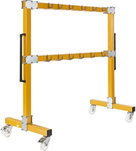 EUROKRAFT, EUROKRAFT Anschlagmittel-Garderobe fahrbar Länge 2500 mm, eurokraft pro Anschlagmittel-Garderobe, fahrbar, Länge 2500 mm