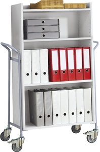 undefined, Bürowagen für Ordner, Tragfähigkeit 150 kg LxBxH 950 x 455 x 1380 mm, Bürowagen, für Ordner, Tragfähigkeit 150 kg, LxBxH 950 x 455 x 1380 mm