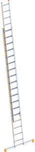 Layher, Layher Alu-Schiebeleiter 2-teilig, ausziehbar 2 x 18 Sprossen inkl. Traverse, Layher Alu-Schiebeleiter, 2-teilig, ausziehbar, 2 x 18 Sprossen inkl. Traverse