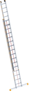 Layher, Layher Alu-Seilzugleiter 2-teilig, ausziehbar, inkl. Traverse 2 x 16 Sprossen, Layher Alu-Seilzugleiter, 2-teilig, ausziehbar, inkl. Traverse, 2 x 16 Sprossen