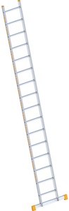 Layher, Layher Alu-Anlegeleiter mit Sprossen, Breite 450 mm 16 Sprossen inkl. Traverse, Layher Alu-Anlegeleiter, mit Sprossen, Breite 450 mm, 16 Sprossen inkl. Traverse