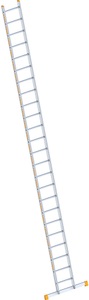 Layher, Layher Alu-Anlegeleiter mit Sprossen, Breite 450 mm 24 Sprossen inkl. Traverse, Layher Alu-Anlegeleiter, mit Sprossen, Breite 450 mm, 24 Sprossen inkl. Traverse