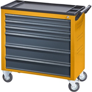 QUIPO, QUIPO Werkstattwagen JUMBO mit 6 durchgehenden Schubladen HxBxT 935 x 900 x 460 mm, melonengelb, eurokraft pro Werkstattwagen JUMBO, mit 6 durchgehenden Schubladen, HxBxT 935 x 900 x 460 mm, melonengelb
