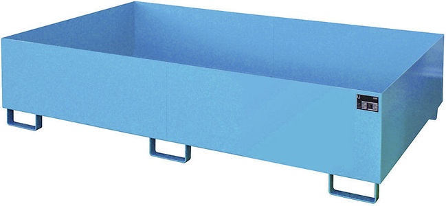 undefined, Regal-Bodenwanne 1000 l Auffangvolumen, LxBxH 2150 x 1300 x 505 mm ohne Gitterrost, blau lackiert, Regalwanne Typ RW/RW 2200-2, ohne Gitterrost, blau RAL5012