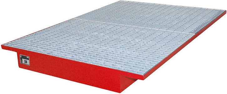 undefined, Regal-Einhängewanne Auffangvolumen 200 l LxB 1750 x 1250 / 915 mm, rot lackiert, Einhängewannen für Plattenregal Typ EHW 1800, rot RAL3000