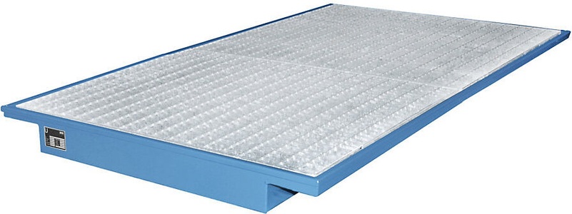 undefined, Regal-Einhängewanne Auffangvolumen 200 l LxB 2150 x 1250 / 915 mm, blau lackiert, Einhängewannen für Plattenregal Typ EHW 2200, blau RAL5012