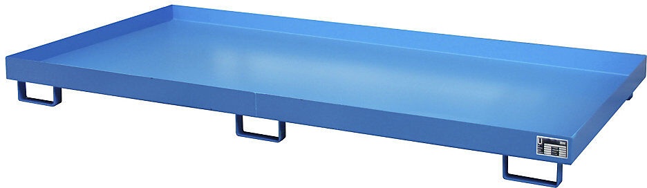 undefined, Regal-Bodenwanne 240 l Auffangvolumen, LxBxH 2650 x 1300 x 210 mm ohne Gitterrost, blau lackiert, Regalwanne Typ RW/RW 2700-1, ohne Gitterrost, blau RAL5012