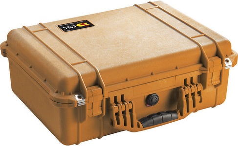 Peli, PELI Schutzkoffer aus PP Inhalt 47,1 l, LxBxH 616 x 494 x 220 mm mit Würfelschaumstoff, orange, 