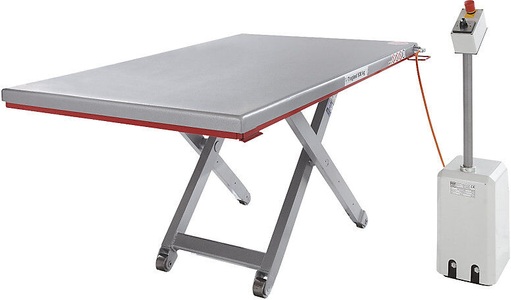 Flexlift, Flexlift Flachform-Hubtisch, Baureihe G Tragfähigkeit 1500 kg, Hubbereich 90 - 750 mm LxB 1450 x 1150 mm, 230 V Wechselstrom, 