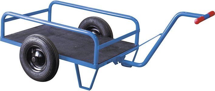 EUROKRAFT, EUROKRAFT Zweirad-Handwagen mit Geländer Ladefläche 1250 x 800 mm, eurokraft pro Zweirad-Handwagen, mit Geländer, Ladefläche 1250 x 800 mm
