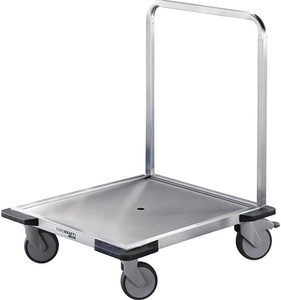 undefined, Edelstahl-Plattformwagen Tragfähigkeit 150 kg Ladefläche 670 x 530 mm, eurokraft pro Edelstahl-Plattformwagen, Tragfähigkeit 150 kg, Ladefläche 670 x 530 mm