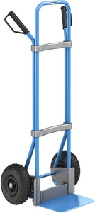 EUROKRAFT, EUROKRAFT Stahl-Sackkarre, blau Schaufel-BxT 280 x 250 mm, blau Luftbereifung, eurokraft pro Sackkarre, blau, Schaufel-BxT 280 x 250 mm, blau, Luftbereifung, ab 5 Stk